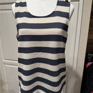 Someday in Brooklyn by Anthropologie Striped Sleeveless Top - Navy and Cream
